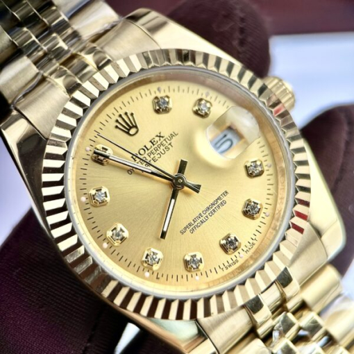 Custom Rolex DateJust Yellow Gold Champagne Dial - Asian Rolex 82 - Image 2