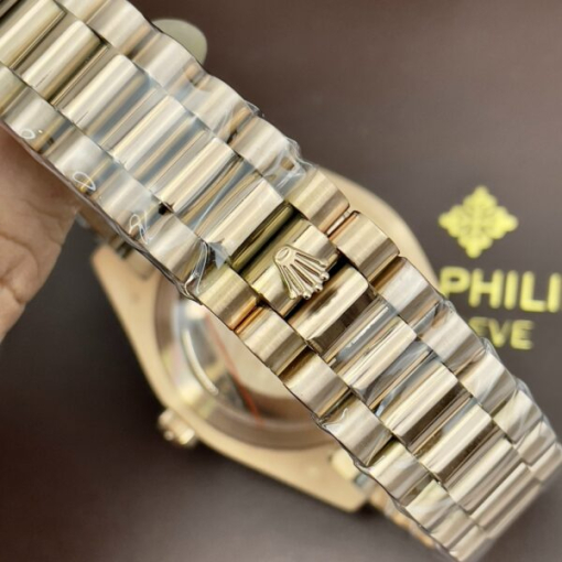 Custom Rolex DateJust Rose Gold Green Dial - Asian Rolex 83 - Image 6