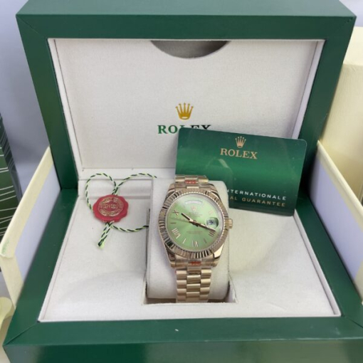 Custom Rolex Day-Date Rose Gold Green Dial - Asian Rolex 103 - Image 8