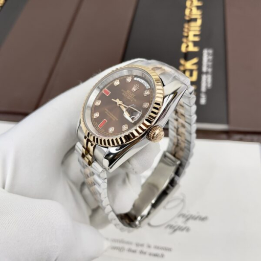 Custom Rolex Day-Date Demi Chocolate Dial - Asian Rolex 111 - Image 5