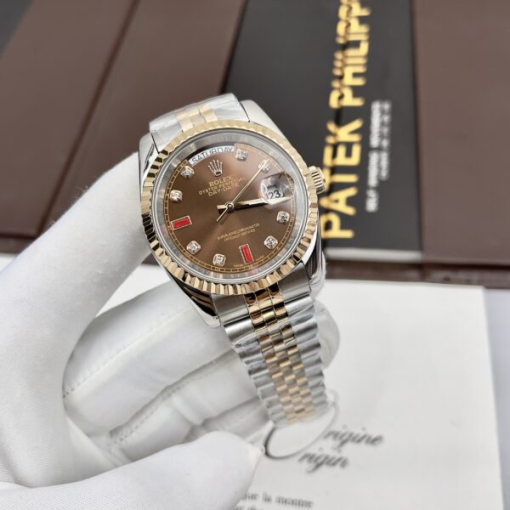 Custom Rolex Day-Date Demi Chocolate Dial - Asian Rolex 111 - Image 4