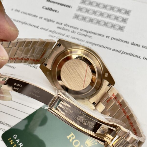 Custom Rolex Day-Date Yellow Gold Chocolate Dial - Asian Rolex 128 - Image 5