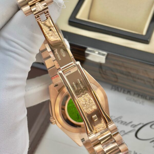 Custom Rolex Day-Date Everose Gold Pink Dial Diamonds Bezel - Asian Rolex 139 - Image 6