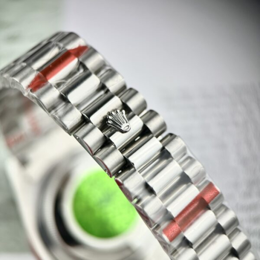 Custom Rolex Day-Date White Dial Diamonds Bezel - Asian Rolex 136 - Image 6