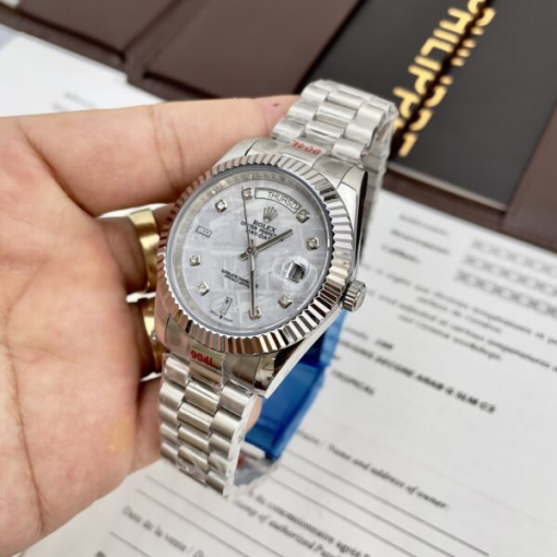 Custom Rolex Day-Date Meteorite White Dial - Asian Rolex 132 - Image 2