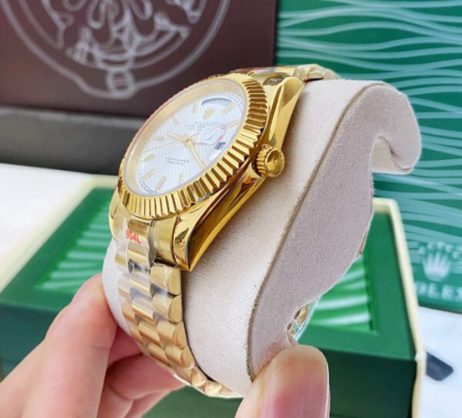 Custom Rolex Day-Date Yellow Gold White Dial - Asian Rolex 102 - Image 3