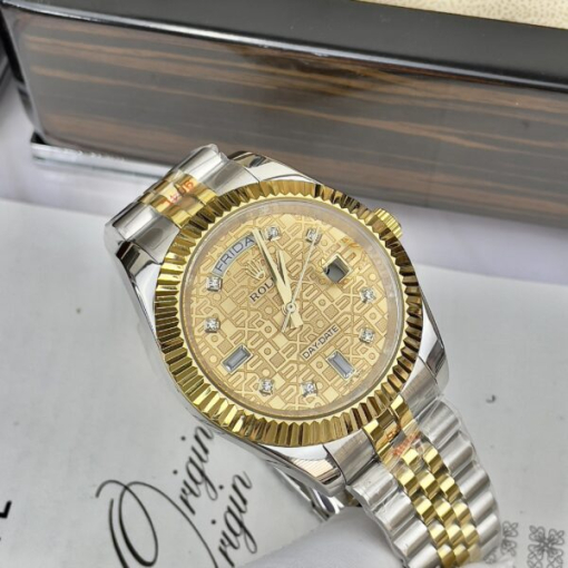 Custom Rolex Day-Date Demi Gold Computer Dial - Asian Rolex 135 - Image 2