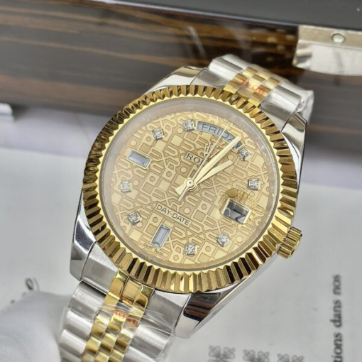 Custom Rolex Day-Date Demi Gold Computer Dial - Asian Rolex 135 - Image 3