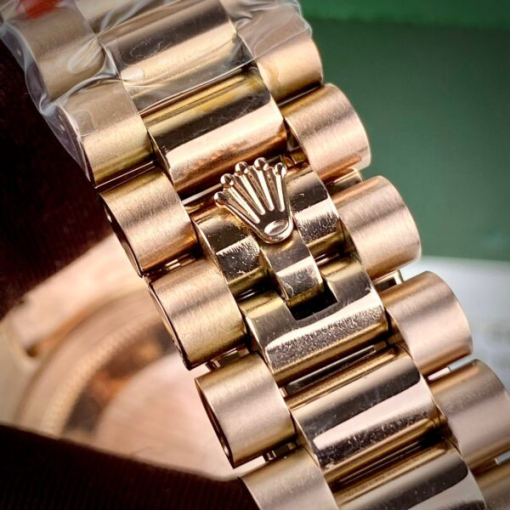 Custom Rolex Day-Date Rose Gold Black Dial - Asian Rolex 119 - Image 8