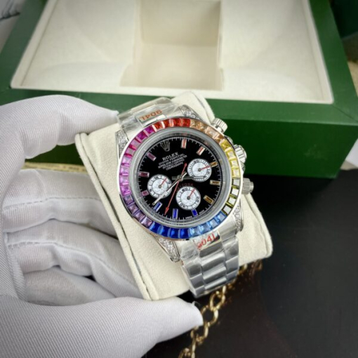 Custom Rolex Daytona Cosmograph Rainbow Black Dial - Asian Rolex 36 - Image 3