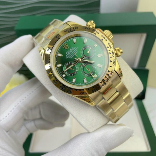 Custom Rolex Daytona Cosmograph Yellow Gold Green Dial - Asian Rolex 30 - Image 2