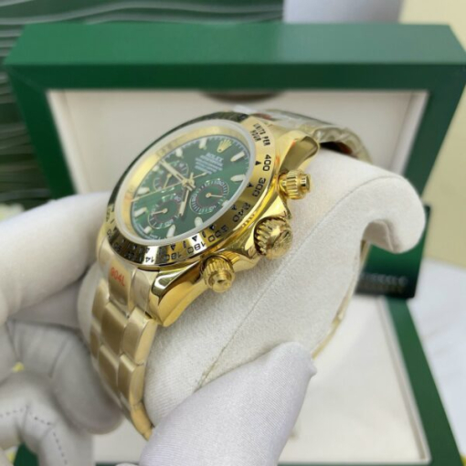 Custom Rolex Daytona Cosmograph Yellow Gold Green Dial - Asian Rolex 30 - Image 4