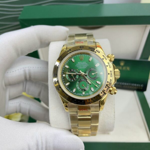 Custom Rolex Daytona Cosmograph Yellow Gold Green Dial - Asian Rolex 30 - Image 3