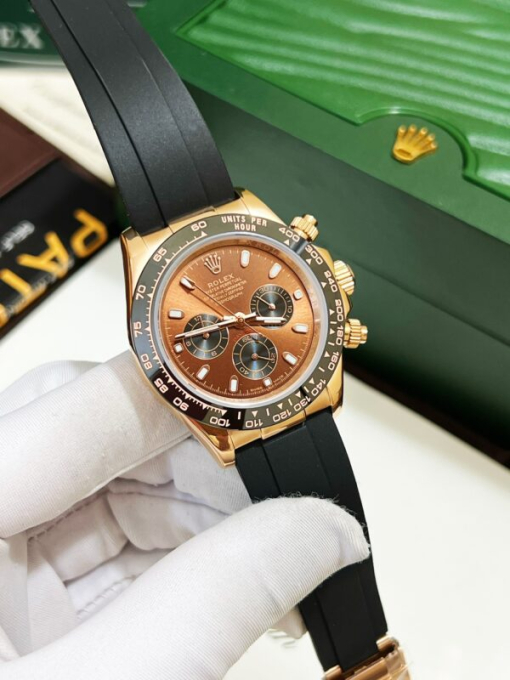 Custom Rolex Daytona Cosmograph Rose Gold Chocolate Dial - Asian Rolex 26