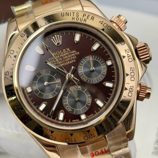 Custom Rolex Daytona Cosmograph Rose Gold Dark Chocolate Dial - Asian Rolex 32 - Image 4