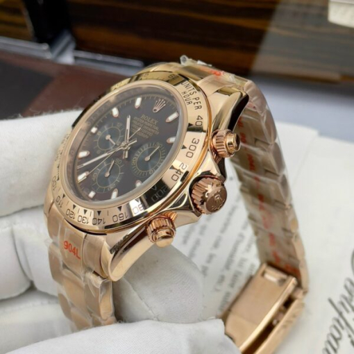 Custom Rolex Daytona Cosmograph Rose Gold Dark Chocolate Dial - Asian Rolex 32 - Image 3