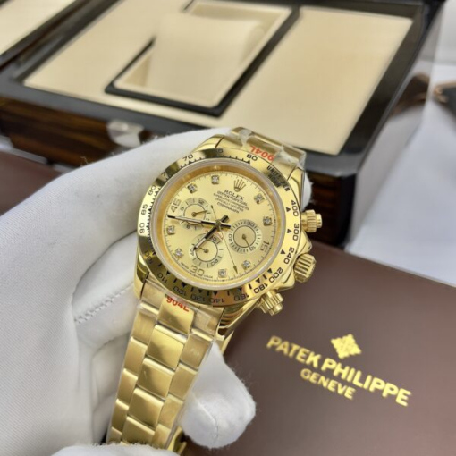 Custom Rolex Daytona Cosmograph Yellow Gold Champagne Dial - Asian Rolex 24 - Image 2