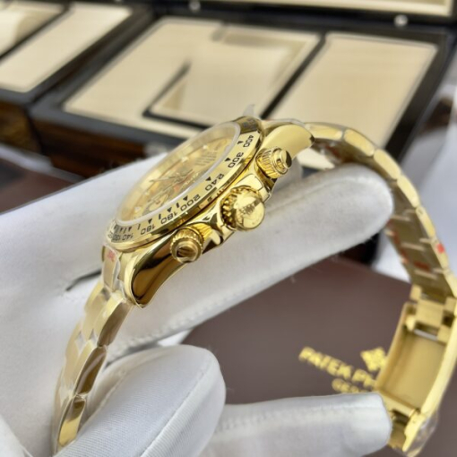 Custom Rolex Daytona Cosmograph Yellow Gold Champagne Dial - Asian Rolex 24 - Image 5