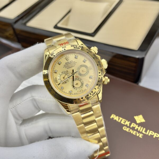 Custom Rolex Daytona Cosmograph Yellow Gold Champagne Dial - Asian Rolex 24