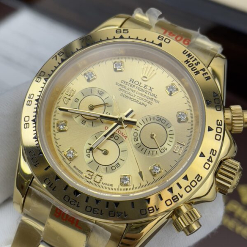 Custom Rolex Daytona Cosmograph Yellow Gold Champagne Dial - Asian Rolex 24 - Image 4