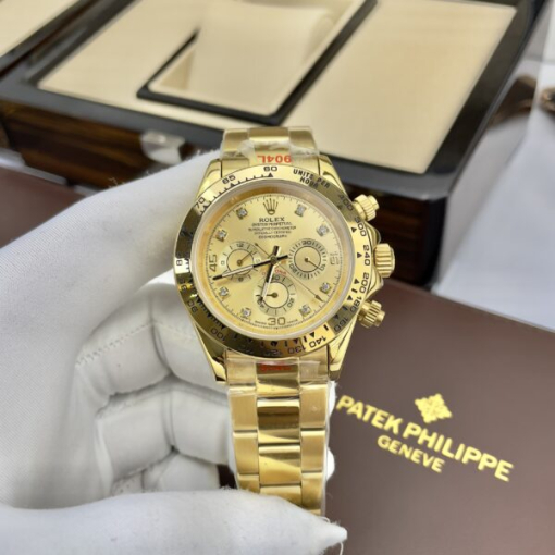 Custom Rolex Daytona Cosmograph Yellow Gold Champagne Dial - Asian Rolex 24 - Image 3