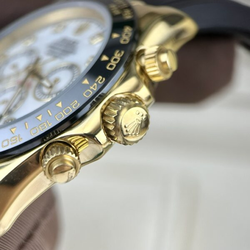 Custom Rolex Daytona Cosmograph White Index Dial Black Oysterflex - Asian Rolex 15 - Image 5