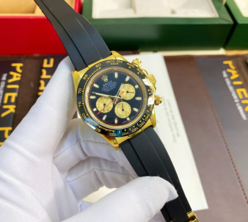 Custom Rolex Daytona Cosmograph Yellow Gold Black Dial - Asian Rolex 25 - Image 2