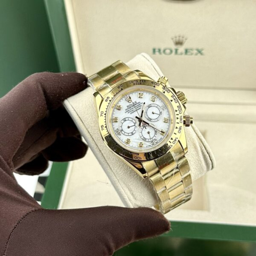 Custom Rolex Daytona Cosmograph Yellow Gold White Dial - Asian Rolex 28 - Image 2