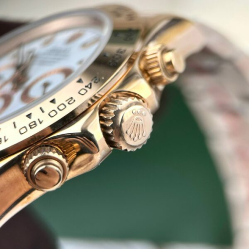 Custom Rolex Daytona Cosmograph Everose Gold White Dial - Asian Rolex 37 - Image 3