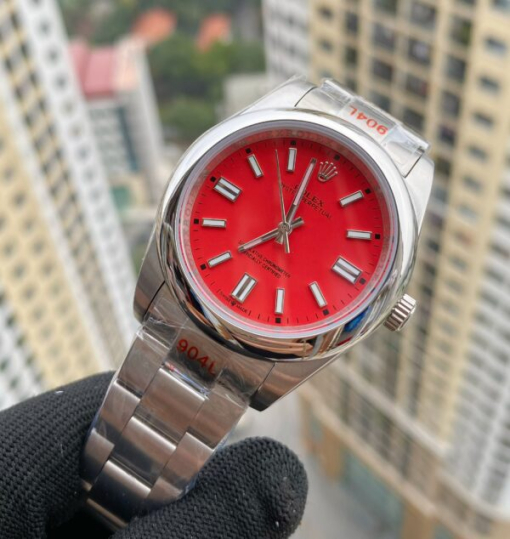 Custom Rolex Oyster Perpetual Red Dial - Asian Rolex 161 - Image 3