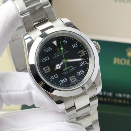 Custom Rolex Oyster Perpetual Air King Black Dial - Asian Rolex 164 - Image 2