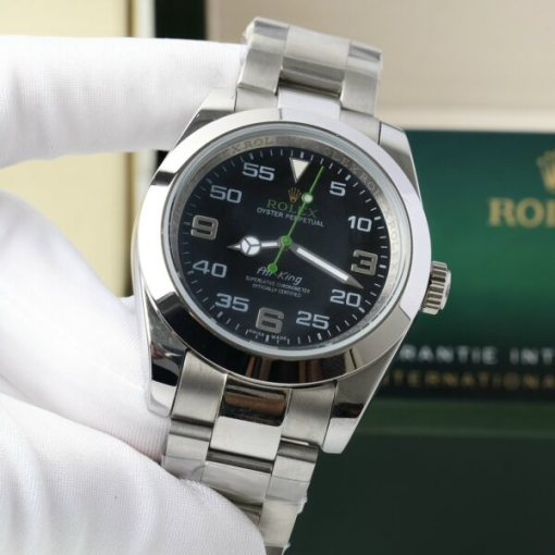 Custom Rolex Oyster Perpetual Air King Black Dial - Asian Rolex 164