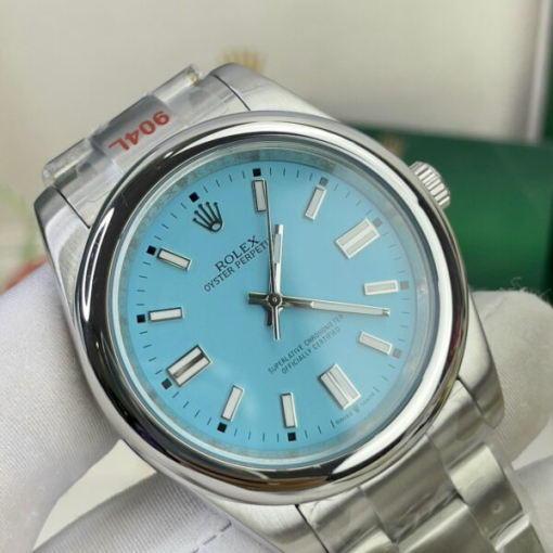 Custom Rolex Oyster Perpetual Iced Blue Dial - Asian Rolex 175