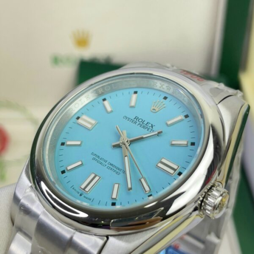 Custom Rolex Oyster Perpetual Iced Blue Dial - Asian Rolex 175 - Image 2