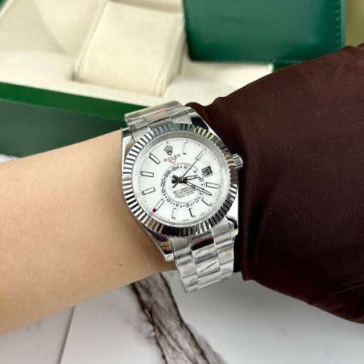 Custom Rolex Sky-Dweller White Dial - Asian Rolex 41 - Image 9