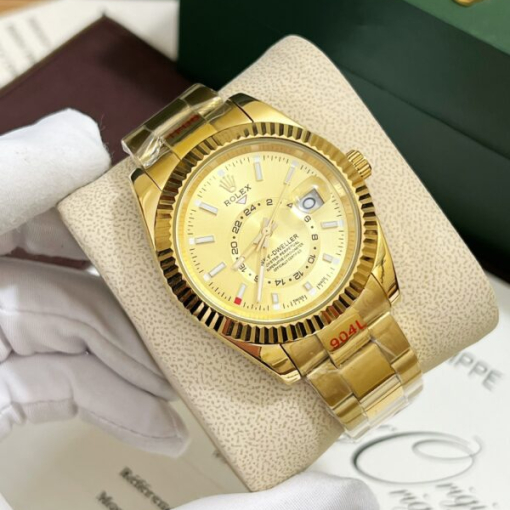 Custom Rolex Sky-Dweller Yellow Gold Dial - Asian Rolex 44