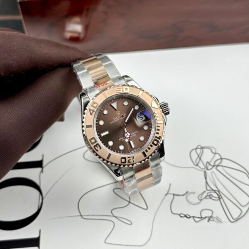 Custom Rolex Yacht-Master Demi Chocolate Dial - Asian Rolex 46 - Image 2