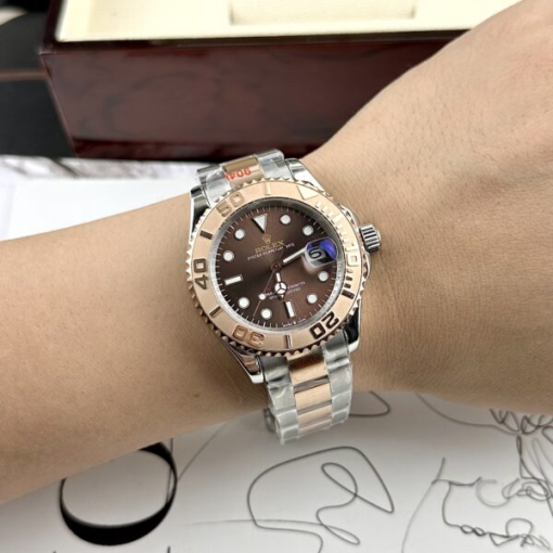 Custom Rolex Yacht-Master Demi Chocolate Dial - Asian Rolex 46 - Image 5