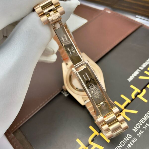 Custom Rolex Day-Date Rose Gold Chocolate Dial - Asian Rolex 115 - Image 6