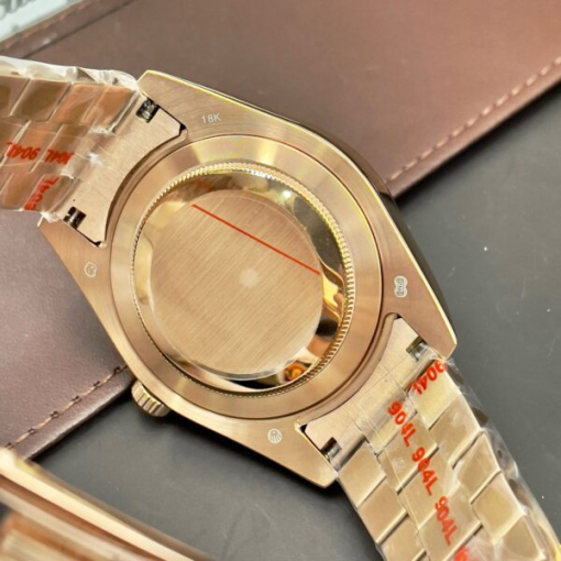 Custom Rolex Day-Date Rose Gold Chocolate Dial - Asian Rolex 115 - Image 5