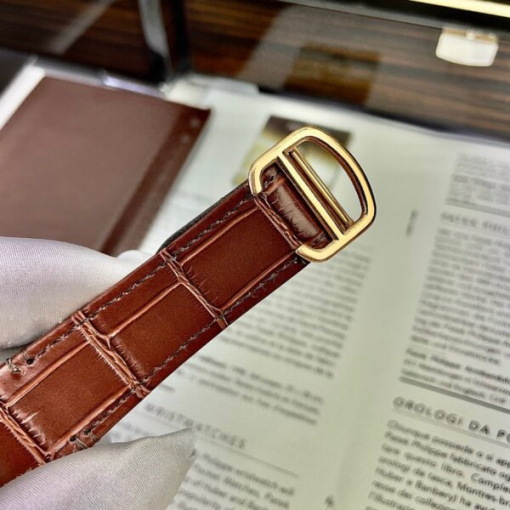 Custom Cartier Santos Rose Gold White Dial - Asia Cartier4 - Image 4