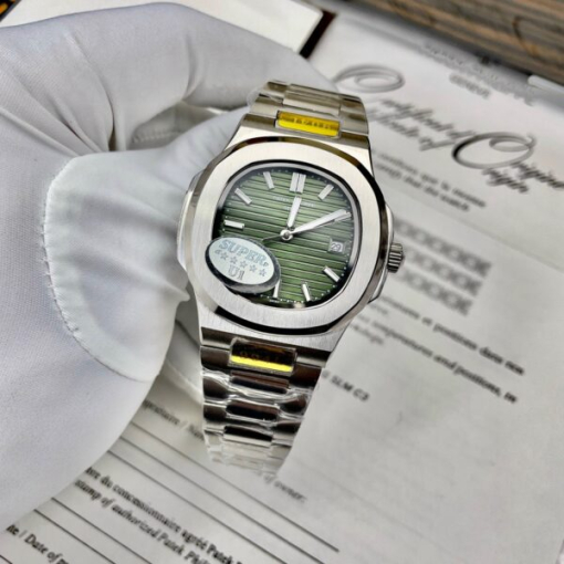 Custom Patek Philippe Nautilus 5711 Olive Green Dial - Asian Patek 8