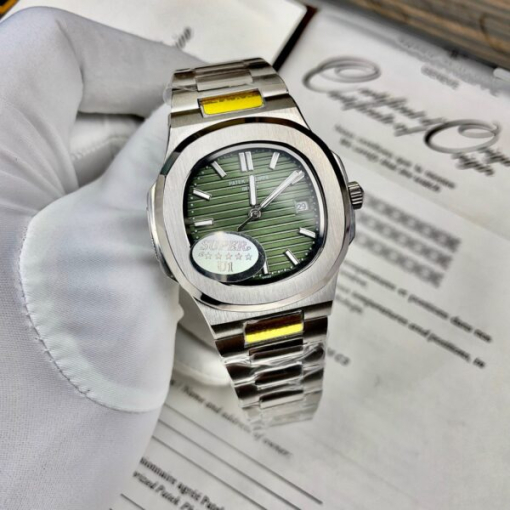 Custom Patek Philippe Nautilus 5711 Olive Green Dial - Asian Patek 8 - Image 3