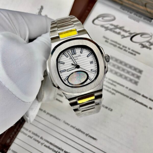 Custom Patek Philippe Nautilus 5711 White Dial - Asian Patek 7 - Image 4