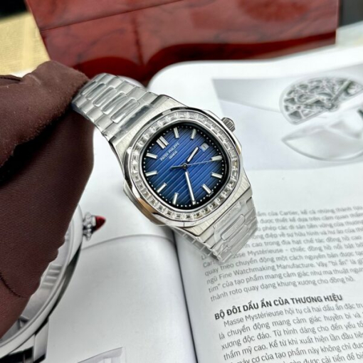 Custom Patek Philippe Nautilus 5711 Blue Dial Diamonds - Asian Patek 26 - Image 3