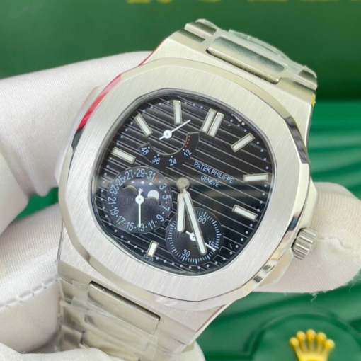 Custom Patek Philippe Nautilus 5712 Black Dial - Asian Patek 91 - Image 3