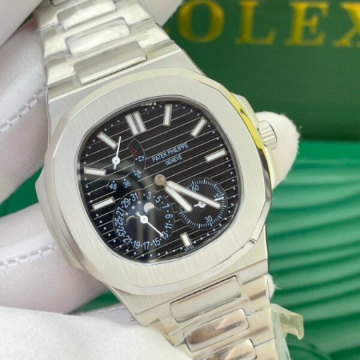 Custom Patek Philippe Nautilus 5712 Black Dial - Asian Patek 91 - Image 4