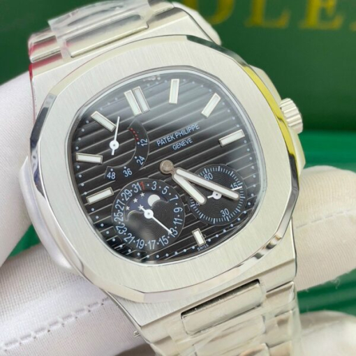 Custom Patek Philippe Nautilus 5712 Black Dial - Asian Patek 91 - Image 2