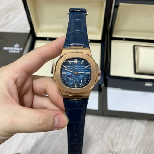 Custom Patek Philippe Nautilus 5712 Rose Gold Blue Dial - Asian Patek 85