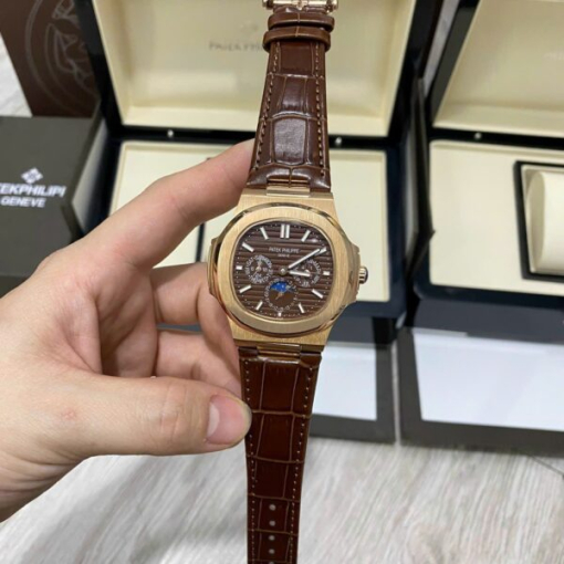 Custom Patek Philippe Nautilus 5740 Rose Gold Chocolate Dial - Asian Patek 72